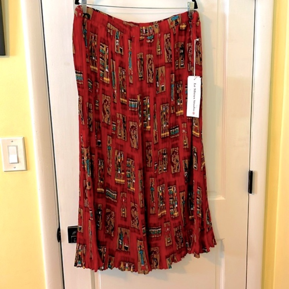 NWT LeMieux Studio Skirt - pleated, elastic waist, boho in size 2X